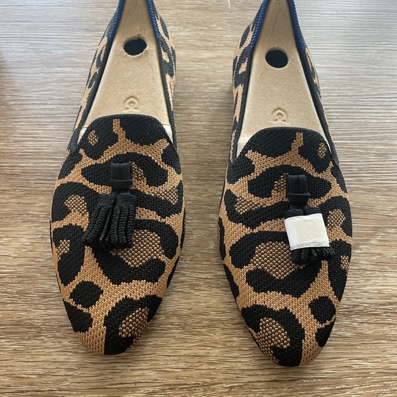 Rothy's Leopard Print Loafers with Black Tassels - Picture 3 of 4